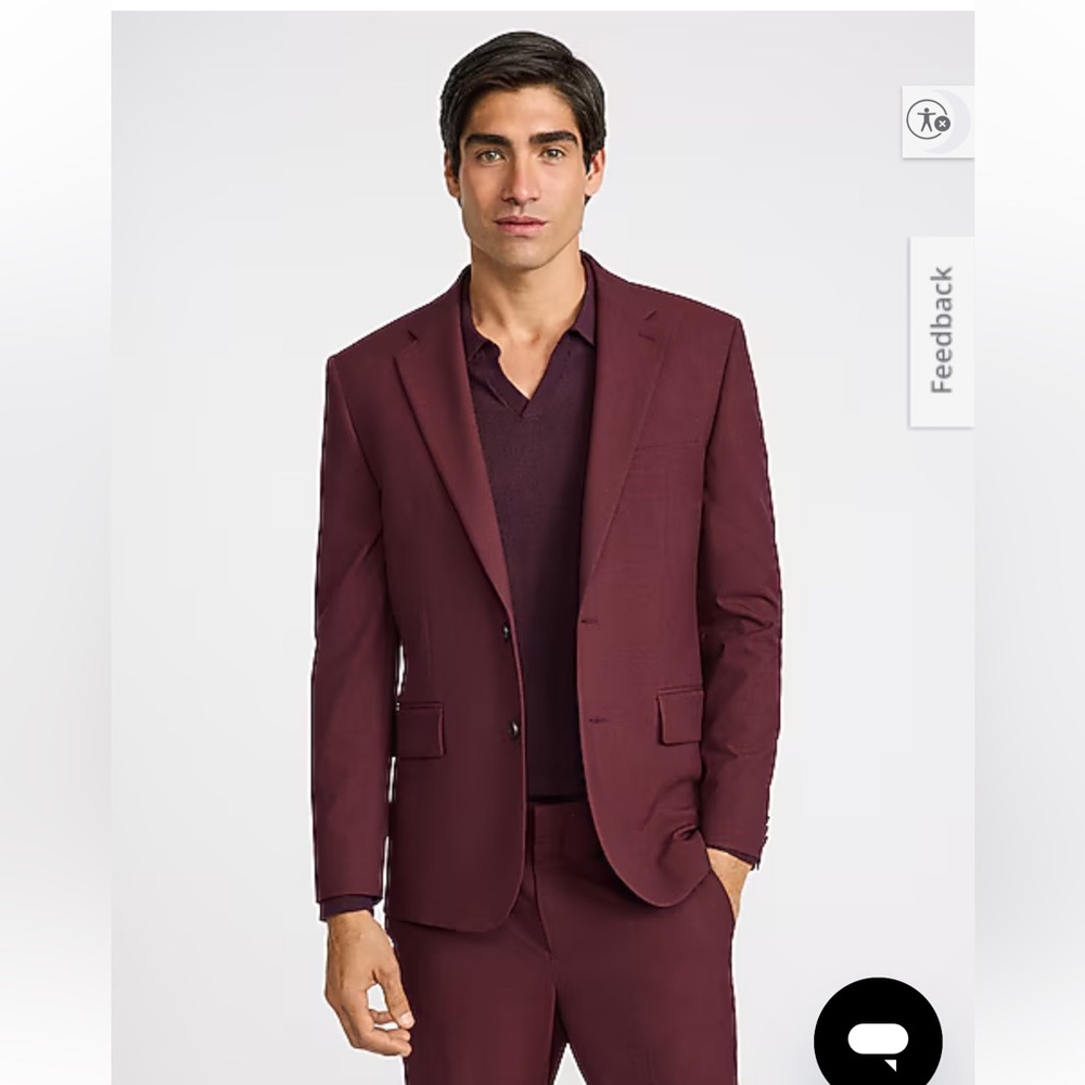 Express Maroon Sport Coat-worn only once available on website for $278 retail